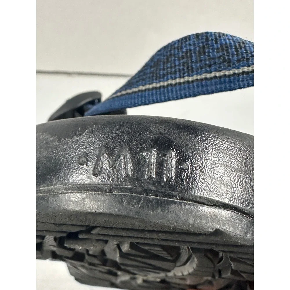 Chaco Mens Z/Cloud 2 Blue Black Adjustable Strap Toe Loop Hiking Sandals Size 11